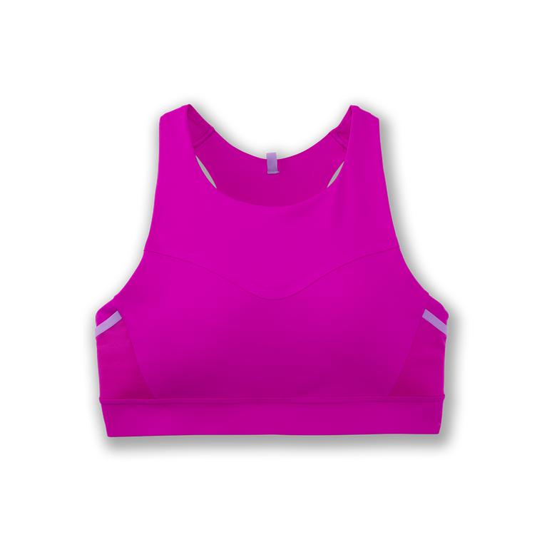 Brooks Women's Drive 3 Pocket Running Bra - Magenta (KHJT98765)